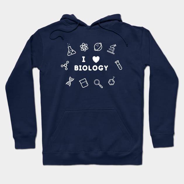 I heart  biology Periodic Table Hoodie by happinessinatee